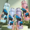 1PC Off Road Monster Trucks 750ml Color Plastic Sports Water Bottle Leakproof Flip Straw Lid Suitable for Sports Office Home Use