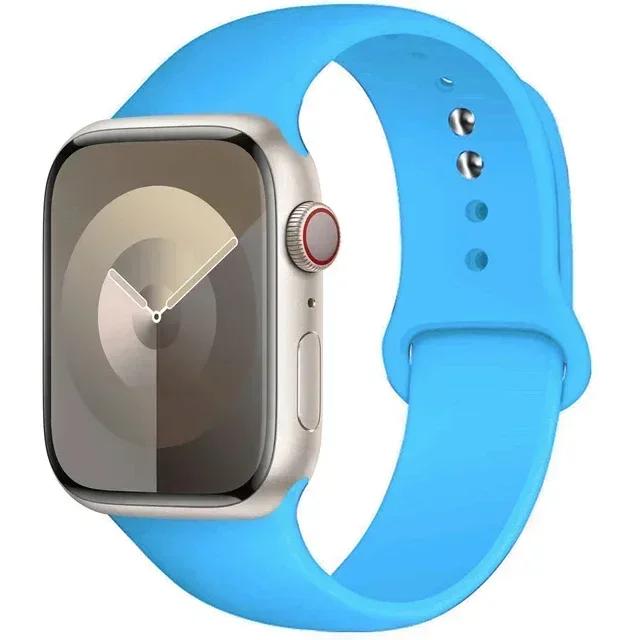 Cinturino Sportivo in Silicone per Apple Watch cinturino 49mm 44mm 45mm 40mm 41 42mm 46mm braccialetto iWatch Serie 10 9 8 7 6 5 SE Ultra2 Correa