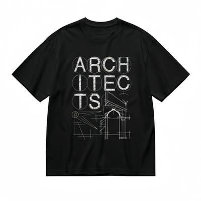 Herren Klassisches T-Shirt ARCH ITEC TS Geteilter Text mit Technischem AugenmotivGrafik-T-Shirt