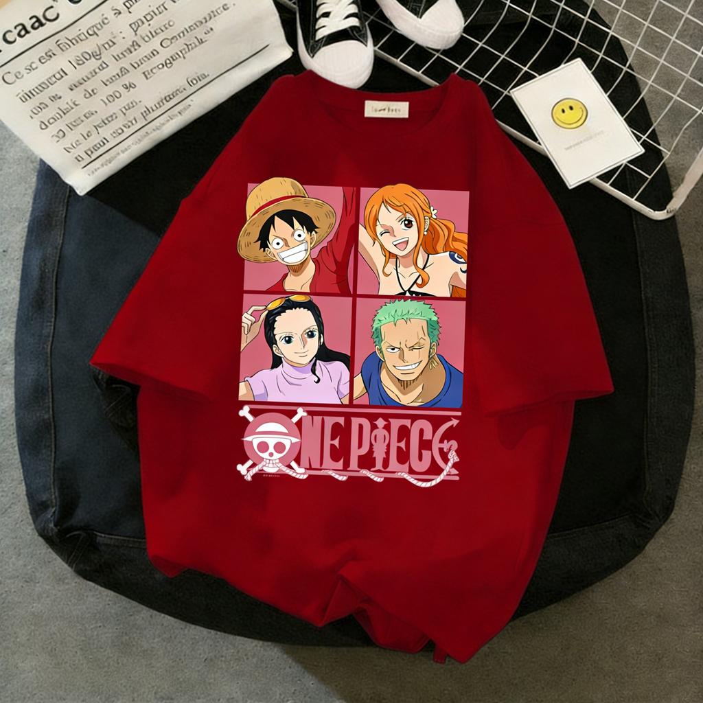 Unisex Anime Graphic T Shirt Unisex Women Printed One Piece Short Sleeve Tee Parentchild Clothing Loose Casual Top Summer 2026 Y2k