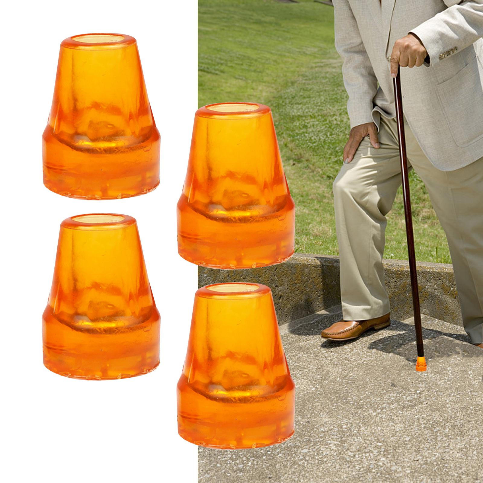

4 шт., наконечники для костылей, аксессуары для тростей, противоскользящие прочные сверхмощные колпачки для ног для тростей Yellow 19mm Hole
