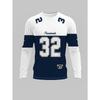 Patchwork Number 32 Letter Star Print Long Sleeve T-Shirt, American Sporty Casual Top