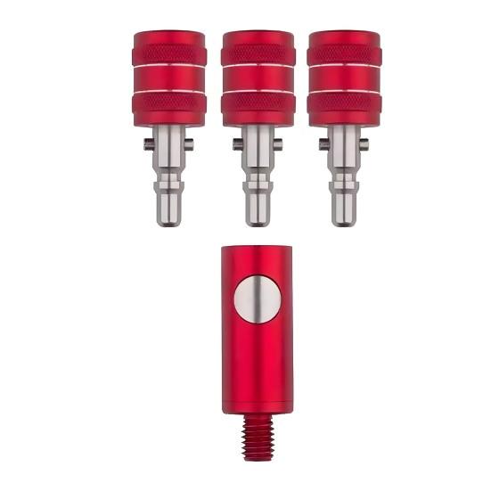 1 Set Fishing Landing Net Head Connector 8MM Quick Release Dip Net Rod Adapter Alloy Converter Fitting Fishing Accessories