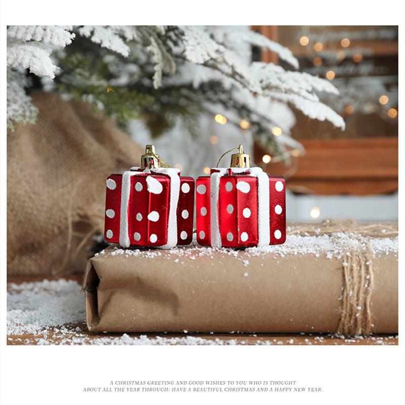 2Pcs Christmas Tree Decorations Santa Claus Ice Cream Snowman House Star Crutch Boots Ornaments Christmas Ornaments Pendant