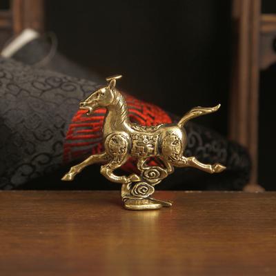 Metal Horse Statues Positive Energy Good Luck Showpiece Collectible Figurines Animal Sculptures for Home Office Decors