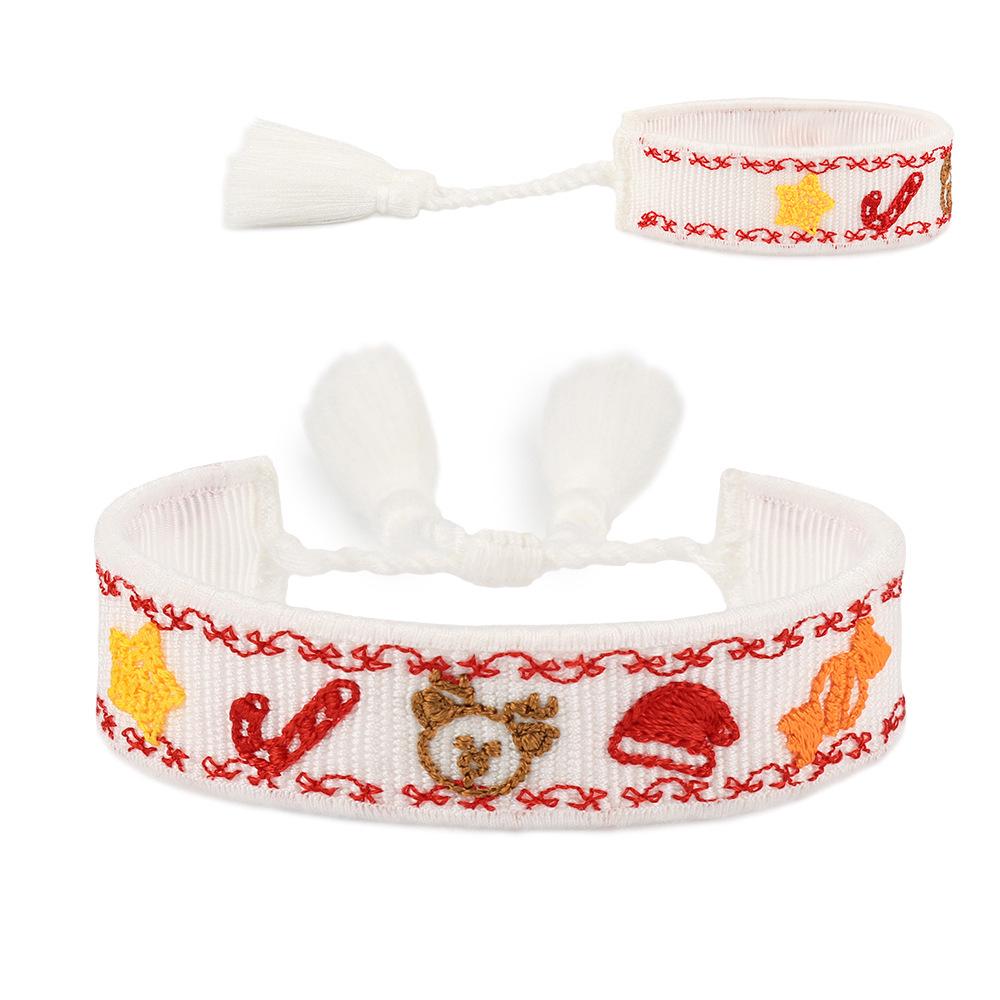 Christmas Tree Tassel Bracelet - Handwoven Creative Logo Design