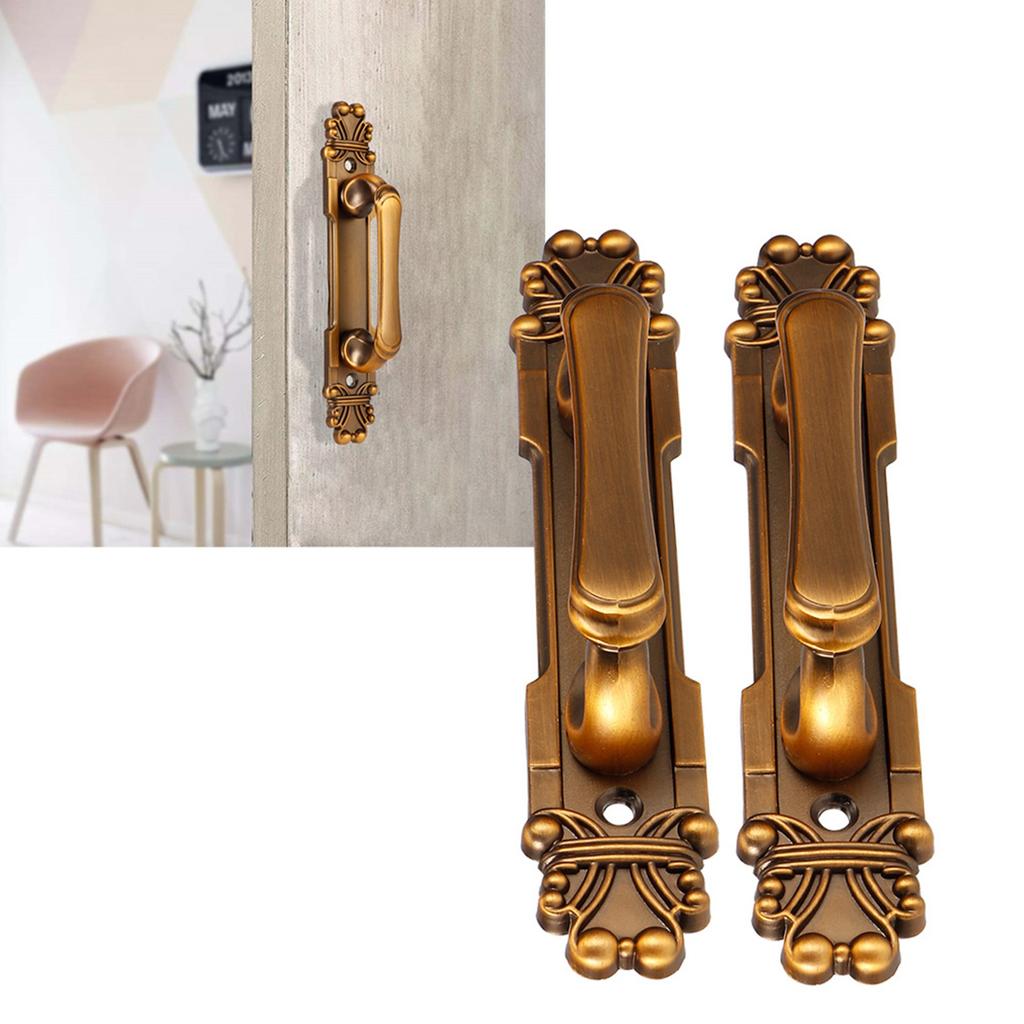 2Pcs Set European Style Antique Zinc Alloy Door Pull Handle Cabinet Hardware Accessory
