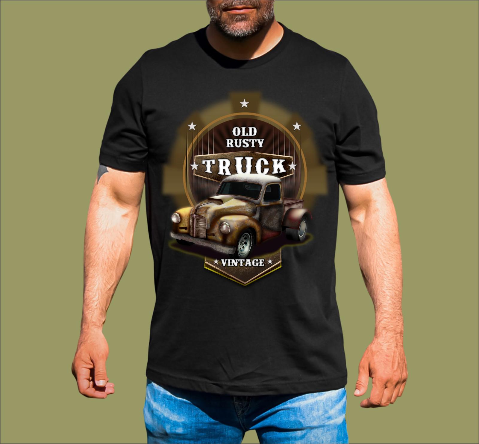 RUSTY OLD TRUCK T-SHIRT M