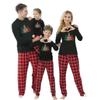 European & American Parent-Child Christmas Plaid Patchwork Loungewear Set