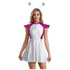 Womens Space Alien Costume Cap Sleeve Cutie Design Outer Space Theme Dress and Hair Hoop