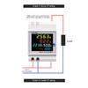 Din Rail AC Monitor 6IN1 110V 220V 380V 100A Voltage Current Power Factor Active KWH Electric Energy Frequency Meter VOLT AMP