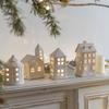 Ceramic Led Night Lights Winter White Snow House Miniature Lamp Christmas Festive Atmosphere Decorative Ornaments Crafts Gifts