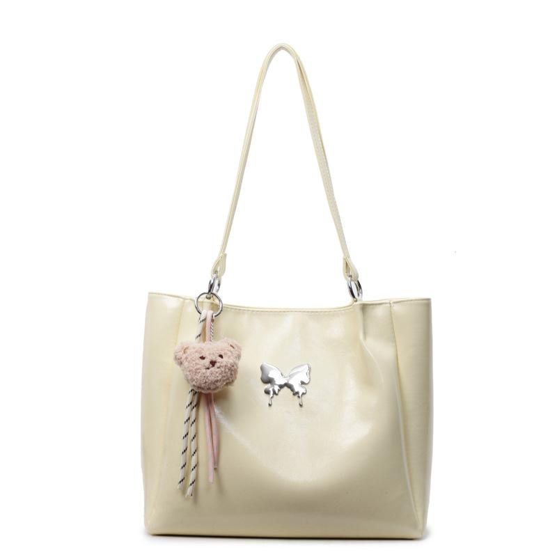 

Korean commuter bag women s large capacity 2025 new summer women s tote bag college student shoulder bag for class Without pendant жовтий