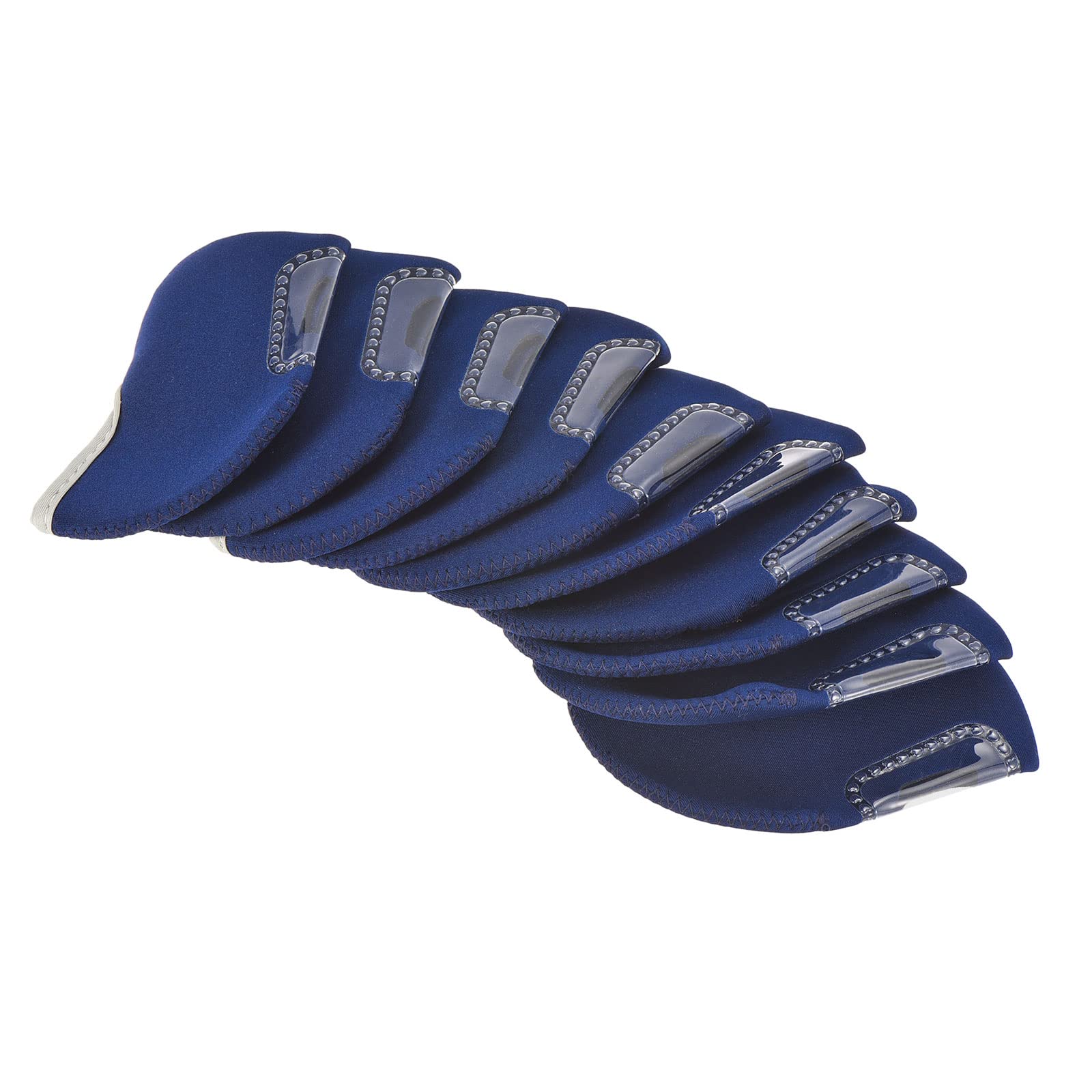 PATIKIL 10 Pieces Golf Club Iron Head Covers Visible Window синий