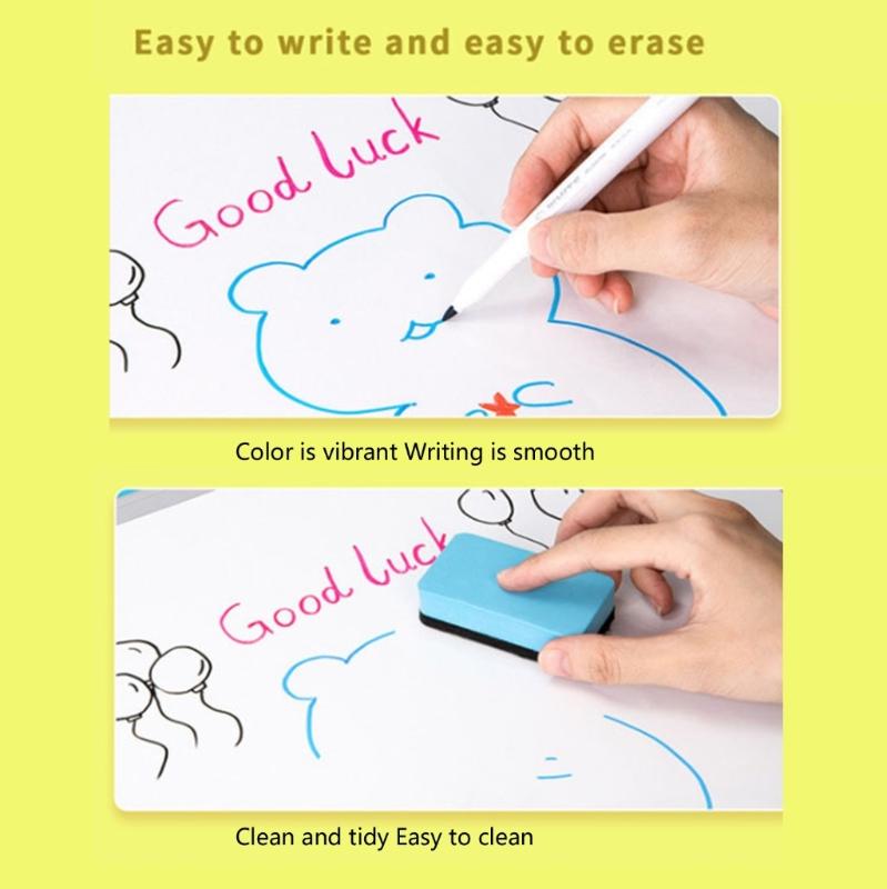 8Pcs Erasable Marker Pen 8 Color Colored Marker Water Based Inks Fast Drying Whiteboard Marker for Office Supplies