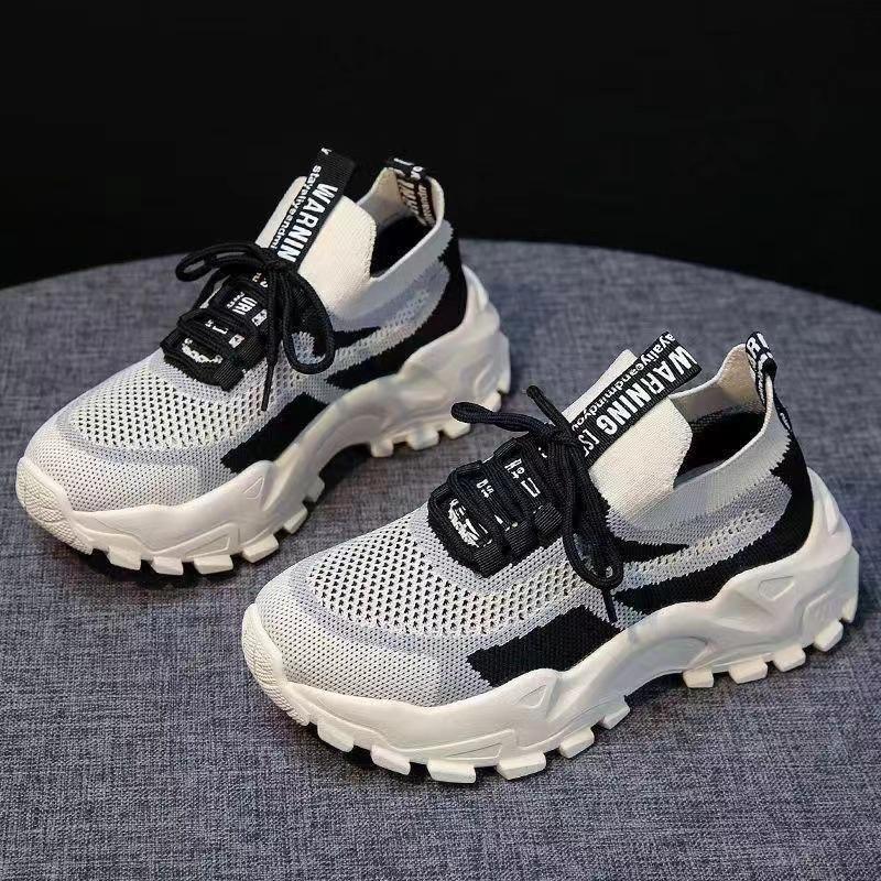 Fashion Limited Stock! Breathable Color - Blocked Chunky Sneakers for Trendy Outfits