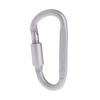 D Shape Outdoor Tools Metal with Lock Climbing Camping Keyring Key Buckle Carabiner Hook