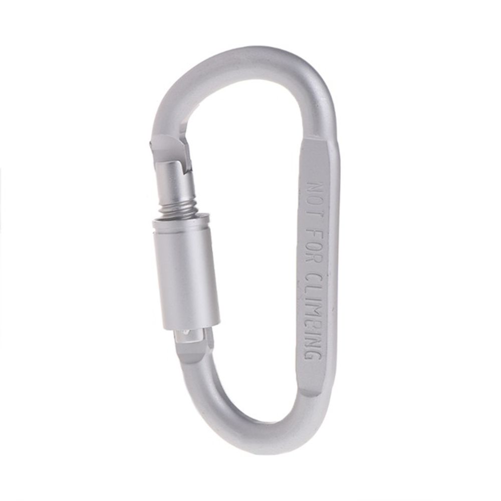 D Shape Outdoor Tools Metal with Lock Climbing Camping Keyring Key Buckle Carabiner Hook
