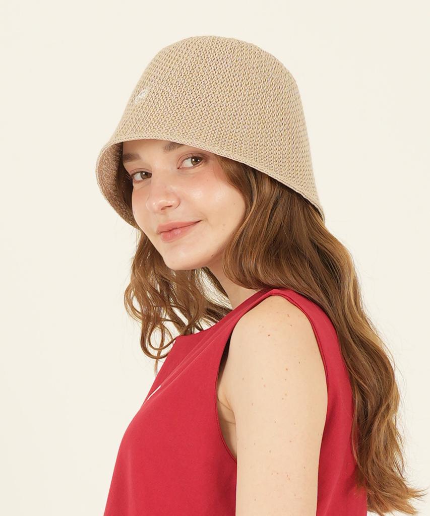 THE-ABON Beach Basic Bucket Hat Beige