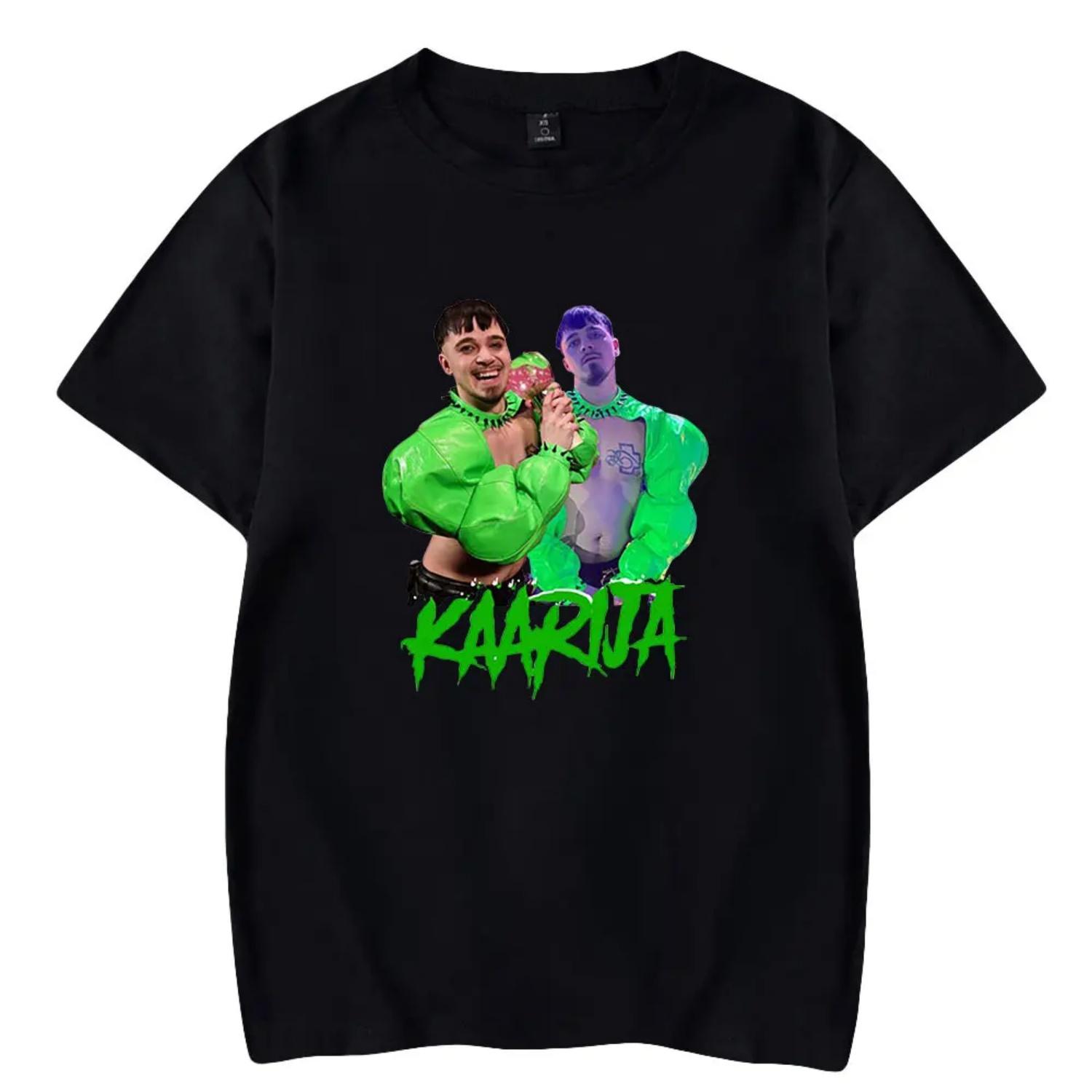 

Käärijä Tshirt Unisex Short Sleeve Tour T-shirts Men Women Streetwear Printing Casual O-neck Harajuku Fashion S чёрный