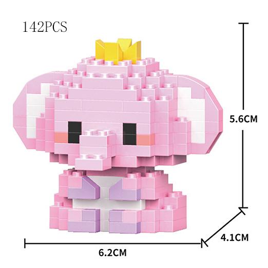 Micro Diamond Blocks Mini Animals Classic Pet Tiger Lion Model Building Creative Bricks Kids Toys Cartoon Elephant Bear Horse