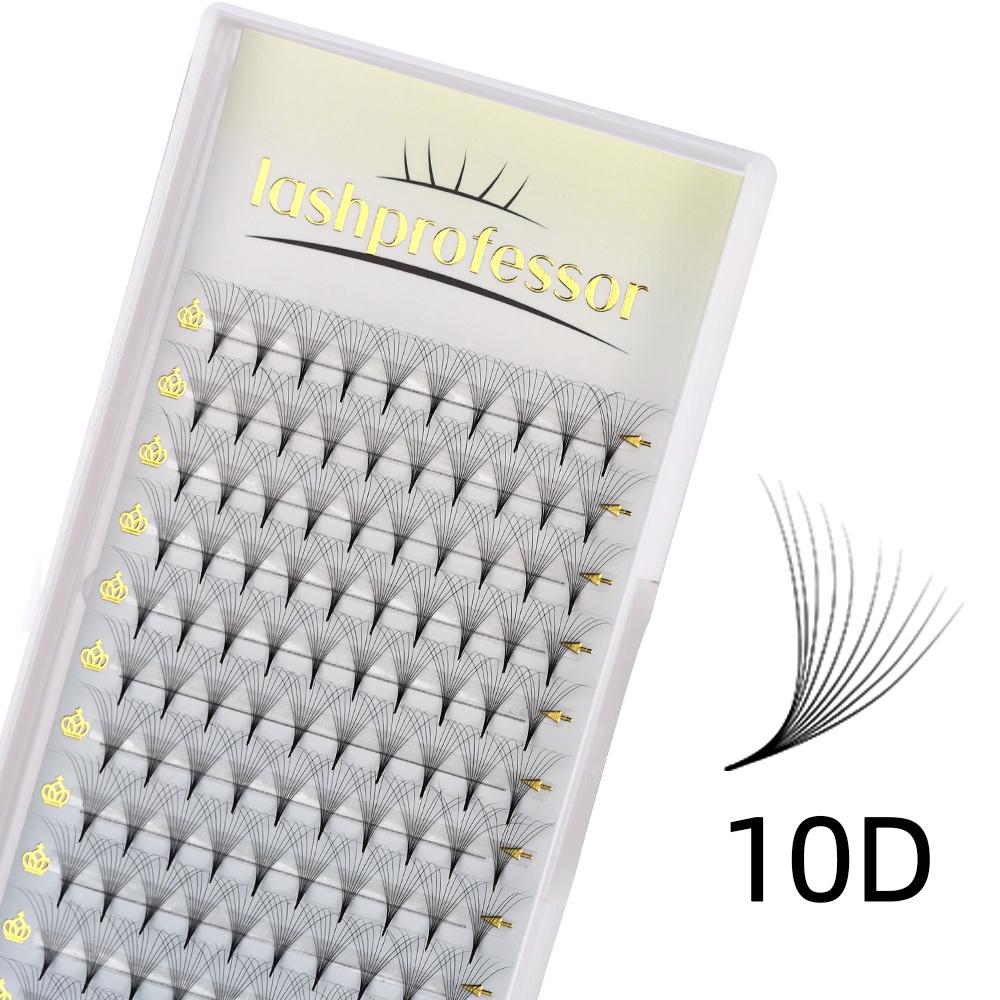Lashprofessor 3D/4D/5D/6D Sharp Premade Volume 320Fans 8D/10D/12D Individual Lash Extension Pointy Thin Stem Russian Volume Lash