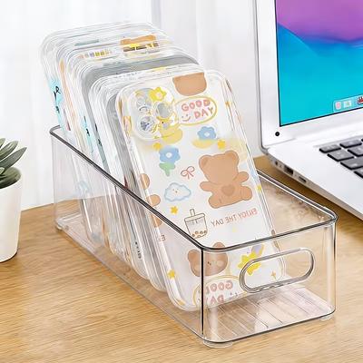 Transparent Multifunctional Storage Box, Durable Clear Organizer for Desk Medicine Home Office Use
