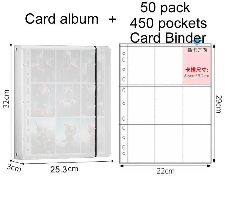 9 Pocket Card Binder Sleeves Cover Collection Album Holder Folders Fit For YuGiOh MTG TCG Game Sports Cards A4 A5 Photo Storage