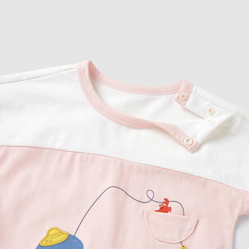 YEEHOO Baby Cotton Linen Short-Sleeve Romper