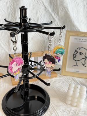 3 Piece 2D Flat Acrylic Keychain Double-Sided Cartoon Character Pendant Cartoon Character Gift Suitable For Fans Birthday Gif