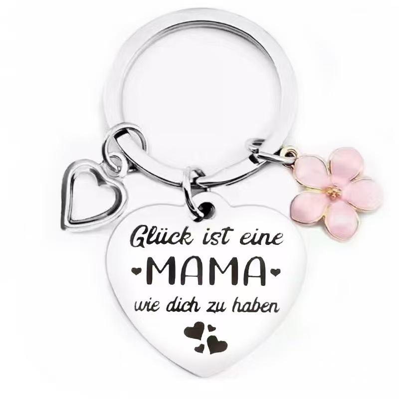 Stainless Steel Engraved Keychain Gift for Mother's Day & Birthdays with DIY Accessories