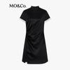 MO&Co. New Chinese Style Acetate Pleated High-Waist Dress