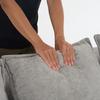 Comfortable 2-Person Sofa without Assembly, Soft Sofa with Cushions & Side Pockets, with Side Pockets, Grey