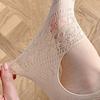 1 Pair Women Socks Elastic Shallow Mouth Design Lace Detail Crew Socks Invisible Low Cut Summer Socks Daily Wear