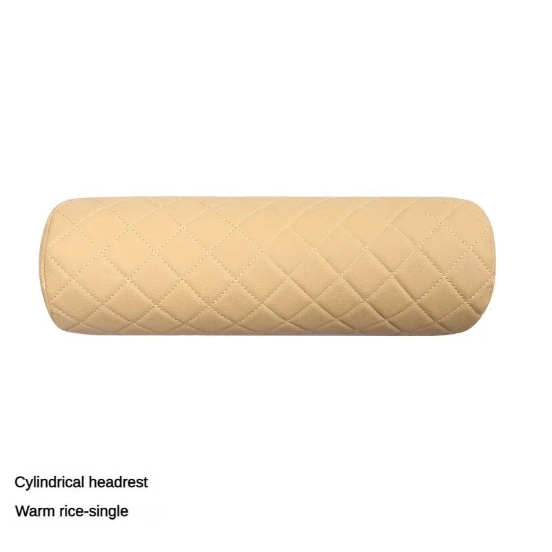 

Роскошная подушка для шеи на автомобильное сиденье, подголовник, кожаное кресло с эффектом памяти, шейная подушка, дышащий офисный подголовник, пенопластовый протектор, цилиндр ZR18 бежевый