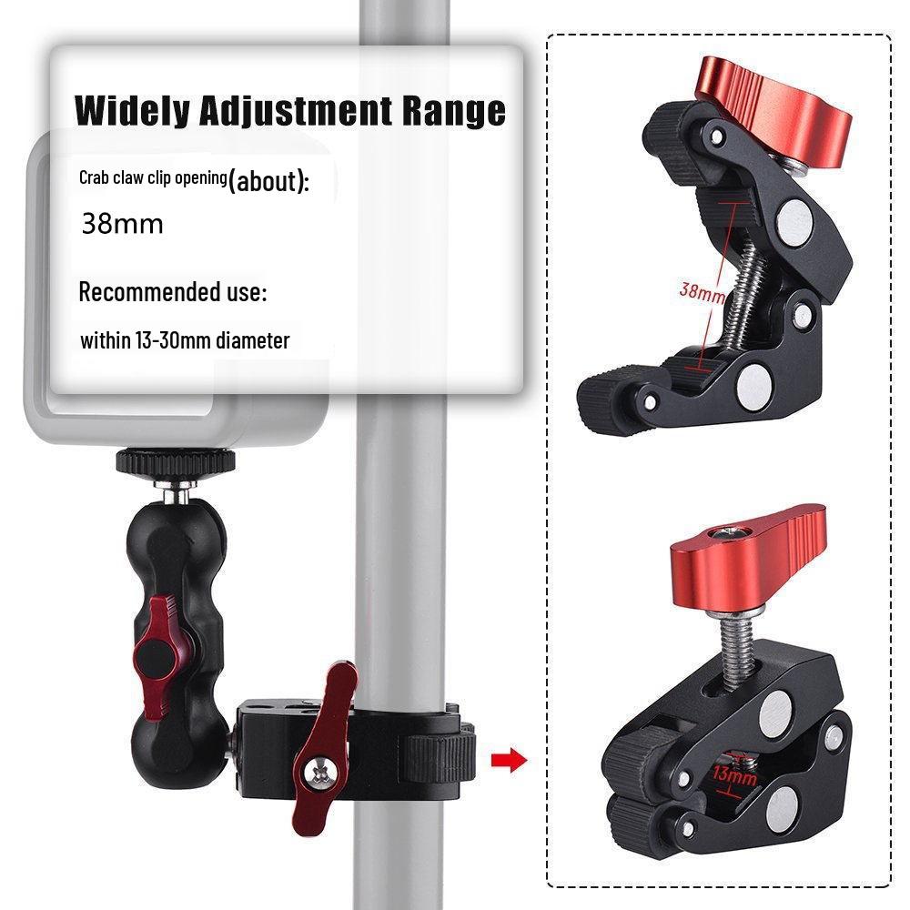 Universal Magic Arm Bracket with Ball Head & Clamp for Camera, Monitor, and Projector