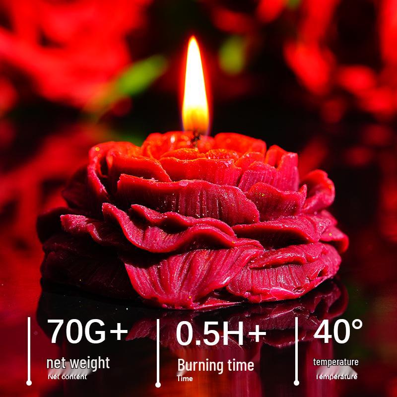 Gilded Rose Aroma Candle: Handmade Floral Design for a Romantic Atmosphere
