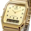 Casio Vintage Series Quartz Dual Overseas Model ANA-DIGI Watch, AQ-230GA-9BMQ, Unisex, Time, Gold, [Used]