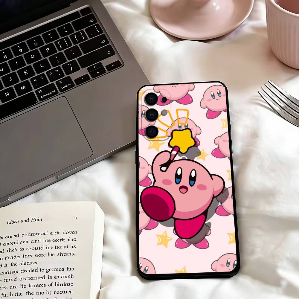 Cartoons Pink k-Kirbys-KK  Phone Case For Samsung S25,S24,S21,S22,S23,S30,Ultra,S20,Plus,Fe,Lite,Note,10,Black Cover