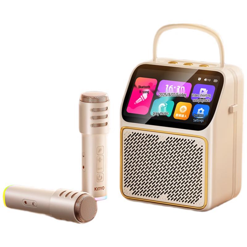 Kinyo Wireless KTV Microphone & Bluetooth Speaker System CN Plug (adapter Included)
