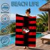 Soccer Ball Afc Crest Printed Microfiber Beach Towel, Soft And Absorbent, Quick-Dry, Ideal for Summer Travel, Beach Essential, Swimming Pool