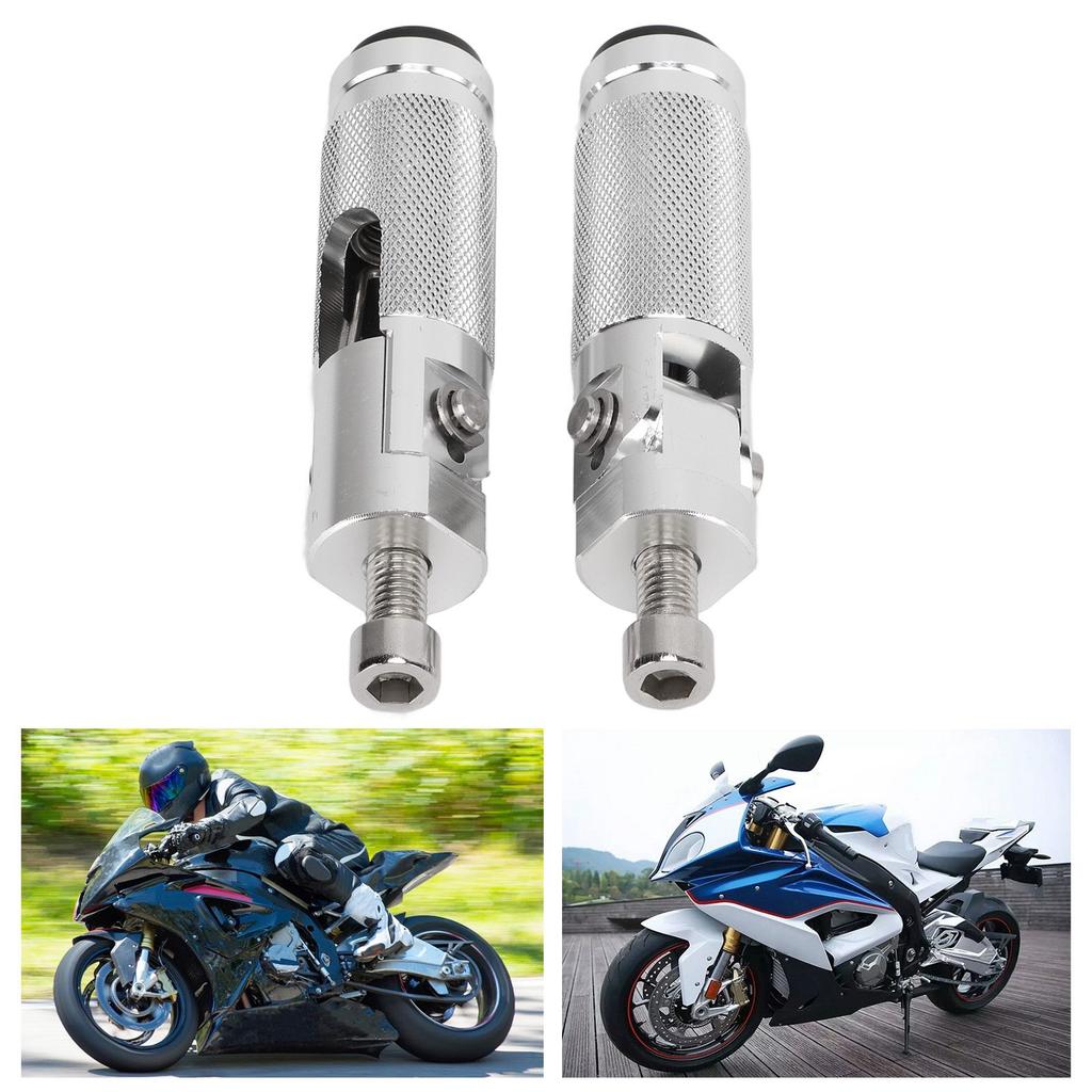 Motorcycle Folding Aluminum Alloy Foot Rest Pedal Replacement Footrest
