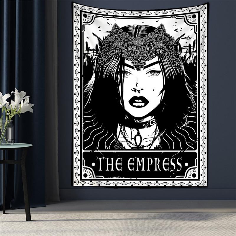 Black Tapestry Wall Hanging Psychedelic Sun Tarot Hippie Astrology Background  Room Boho Decor