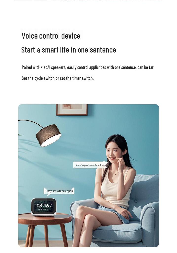 MANKWIFI Smart Socket: Mijia and Xiao Ai Compatible, Voice-controlled, Multi-functional Smart Remote Control.