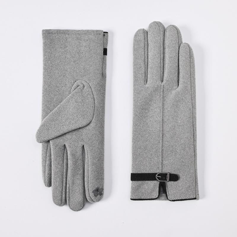 Elegant Retro Women Winter Thick Gloves Cycling Drive Keep Warm Touch Screen Windproof Soft Comfortable