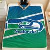 Seattle Seahawks Flanelldecke mit Aufdruck, Hohe Qualität, Bequem für alle Jahreszeiten, Heimdekoration, Wärme und Komfort, Perfekt für Weihnachtsgeschenke