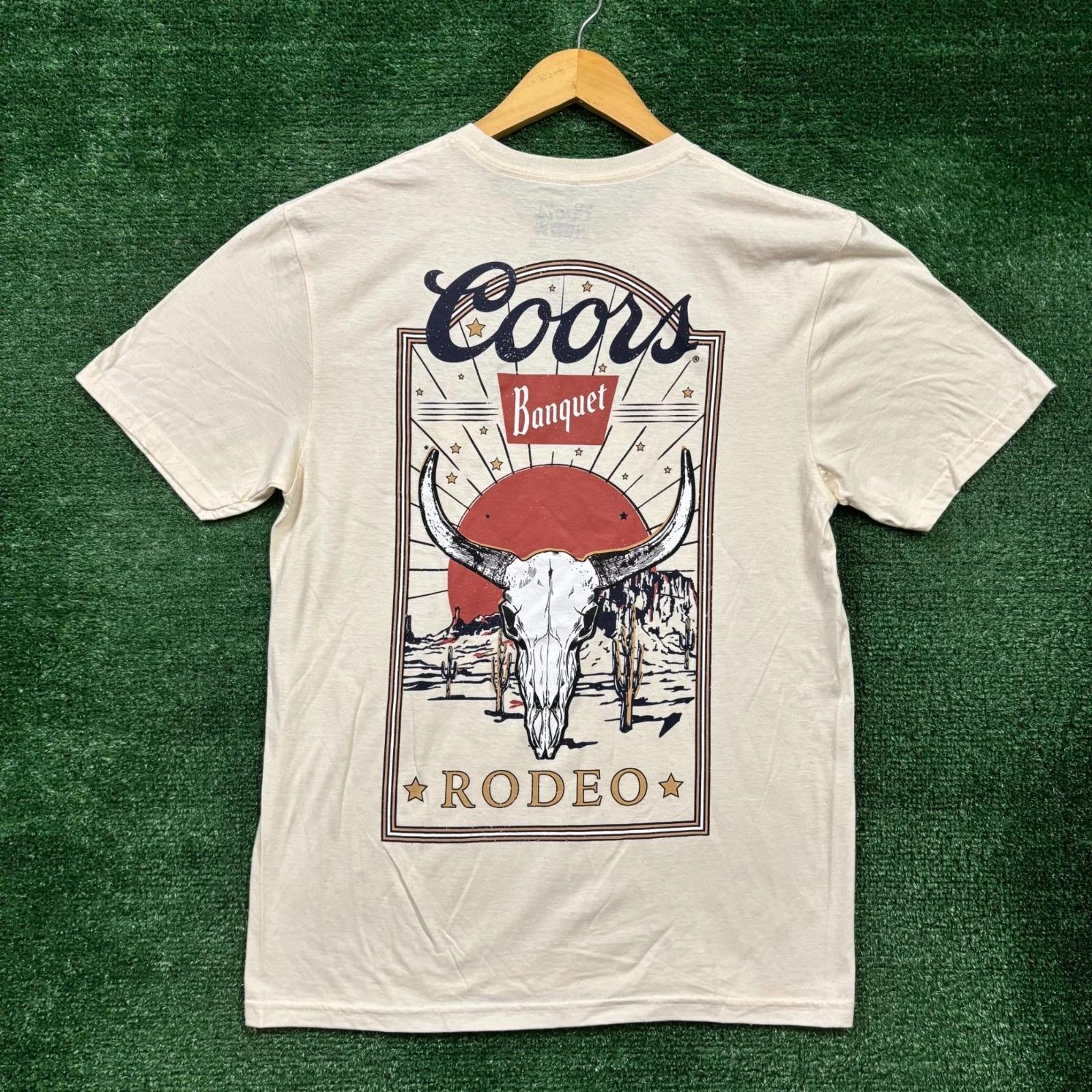 Coors Banquet Beer Western Rodeo T-shirt Size Medium XL