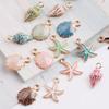 15 Pcs/Set Unisex Jewelry Accessory Shell Conch Starfish Pendant for Necklace Bracelet