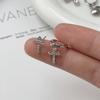 Silver Series Light Luxury Zircon Earrings Women'S Niche Design Style Simple And Versatile Fashion Sense Ear Clip Ear Buckle