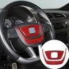 Red Carbon Fiber Steering Wheel Center Trim Sticker For Seat Leon 2008-12